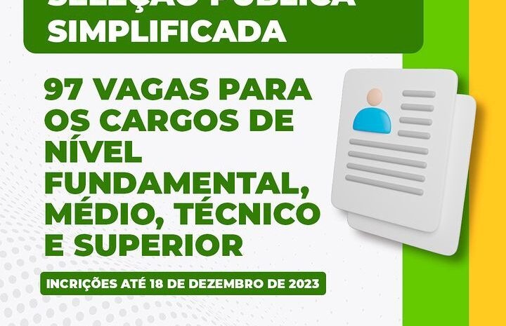  IBIRAJUBA: Prefeitura abre 97 vagas em seleção pública. Inscrições até 18/12/2023. Aproveite essa chance!