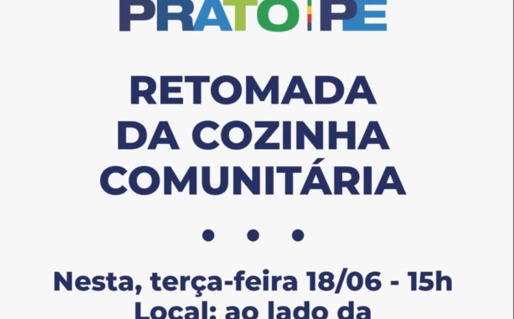  BOM PRATO: Água Preta retoma COZINHA COMUNITÁRIA para combater a fome e promover inclusão social